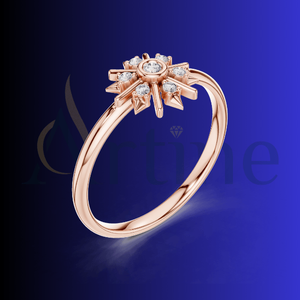 Anillo con nombre árabe de 14K, joyería personalizada al por mayor - Product Image 1