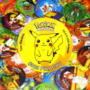 Pour les cartes à collectionner rondes en papier Pokemon Pogs Tazos - Product Image 1