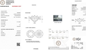 Naturel 1.31 Carat Blanc J Couleur SI2 Clarté Rond Brillant Coupe Naturel Lâche Solitaire Diamant Avec IGI Certification OEM En Vrac - Product Image 2