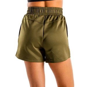 Shorts de fitness de meilleure qualité pour femmes taille haute grande taille avec décoration de logo personnalisable en tissu respirant - Product Image 5
