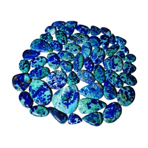 พลอยธรรมชาติคุณภาพสูง ขายส่งแบบคละขนาด คาโบชอง อะซูไรต์ บลูเบิร์ด ล็อตใหม่ 20-45 มม. 8-12 กรัม - Product Image 3