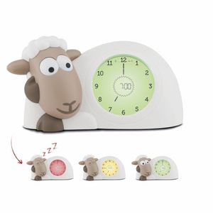ZAZU Kids <span class=keywords><strong>Sam</strong></span> Sheep Réveil éducatif avec lumière LED jour/nuit, alimenté par piles, pour garçons et filles (marron) - Product Image 1