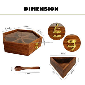 Bandeja Masala de madera hecha a mano, perfectamente diseñada para una presentación y almacenamiento elegantes de Humran Export - Product Image 4
