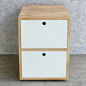 TCN68046 Personal Locker 2 Drawers 40x60x54cm Bamboo Rubber Wood <b>Functional</b> Foldable for Desktop Bathroom for <b>Shoes</b> Storage - Product Image 3