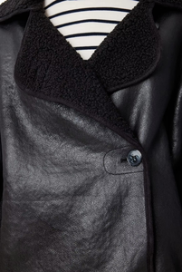 Chaquetas de Cuero Negras Cuadradas de Moda, Transpirables, de la Mejor Calidad, Cómodas, de Pakistán, Chaqueta de Cuero para Mujer - Product Image 5