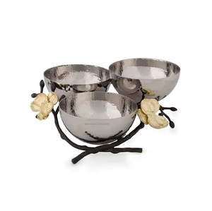 ชามเสิร์ฟอาหารจานเคลือบเงินแบบแฟนซีชามเสิร์ฟอาหารวันที่ออกแบบเป็นกิ่งก้าน - Product Image 1