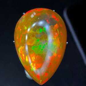 Increíble panal naranja Pera de ópalo etíope de alta calidad suelta Multi fuego cabujón de ópalo etíope de alta calidad ópalo de panal - Product Image 2