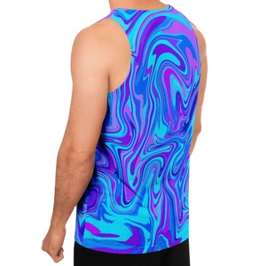 SEEMALE European US Fashion Hotfix Knitted Polyester <b>Mesh</b> Sporty Eco-friendly Customizable Crew Neck Men's Tank <b>Tops</b> - Product Image 4