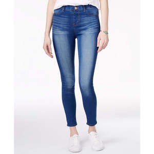 Jeggings da Donna Vanilla Star a Vita Alta, Traspiranti, Taglia XL, Stile Jeans Boyfriend Blu Navy con Design Cargo Casual - Product Image 1