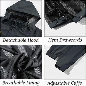 Chaqueta de lluvia para hombre más vendida, chaqueta de lluvia transpirable para hombre adulto, chaqueta de lluvia con cremallera para hombre, hecha por Dress Sports - Product Image 6