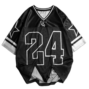 Maillot de football américain personnalisé pour hommes, impression du nom et du numéro de l'équipe, motif tissé, sans manches, 100% polyester, vêtements de sport, directement de l'usine - Product Image 1