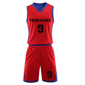 ชุดยูนิฟอร์มบาสเก็ตบอลผู้ชายสั่งทำขายส่ง ผ้าโพลีเอสเตอร์ 100% พิมพ์ลายแบบระเหิด แห้งเร็ว ระบายอากาศได้ดี แบบไม่มีแขน - Product Image 5