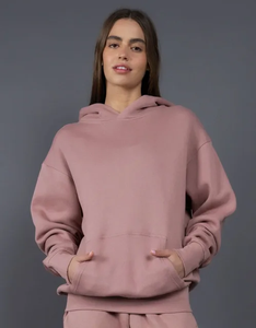 Personalizado 100% algodón peso pesado 420g en blanco de gran tamaño unisex chándales jogging sudaderas con capucha desgastadas mujeres - Product Image 6