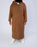 Djellaba marocaine pour hommes, vêtement islamique traditionnel, Thobe à capuche, Gandoura, confortable, élégante, tenue arabe modeste, en soie, faite à la main