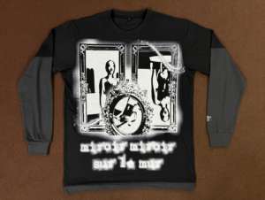 เสื้อยืดแขนยาว2ชั้นลายกราฟิกสำหรับผู้ชายผ้าฝ้าย100% พิมพ์โลโก้ด้านหน้า - Product Image 6