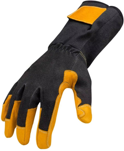 Guantes MIG profesionales para soldadura y fabricación Guantes de soldadura MIG de cuero para uso industrial y en talleres Guantes MIG - Product Image 1