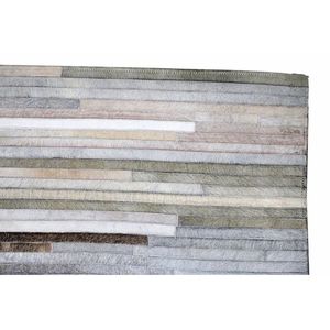 Handmade Woven Genuine Leather Multi-Color 5x7 ft Decorative Hair-On-Leather Area <b>Rug</b> for Living Room Bedroom or Hallway - Product Image 6