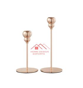 <b>Rose</b> <b>Gold</b> Home and <b>Christmas</b> <b>Decoration</b> Accessories Candle Holder <b>Rose</b> <b>Gold</b> Color Metal Candle Stand - Product Image 1