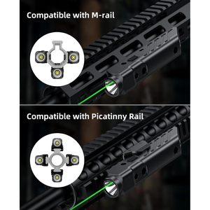 Combo Lampe Laser EZshoot 1700 Lumens LED en Aluminium Magnétique Rechargeable Rail Picatinny M Professionnel Sportif - Product Image 6