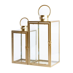 โคมไฟเทียนโลหะยาวตาข่ายลวดชุบทองสำหรับตกแต่งบ้าน - Product Image 5