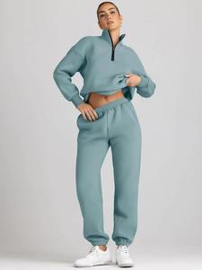 Ensemble de jogging à capuche et pantalon à manches longues pour femmes pour les sports de mode ou la salle de sport tenue deux pièces avec col à capuche - Product Image 4