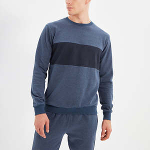 น้ําหนักเบาฤดูใบไม้ร่วงผู้ชายวอร์ม 2 ชิ้นชุดแขนยาวสีทึบเสื้อสวมหัวสบายๆชุดเหงื่อ - Product Image 5