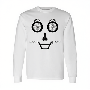 T-shirt à manches longues premium pour les passionnés de vélo, avec motifs graphiques de pièces de vélo, idéal pour les propriétaires de cycles – T-shirt promotionnel - Product Image 2