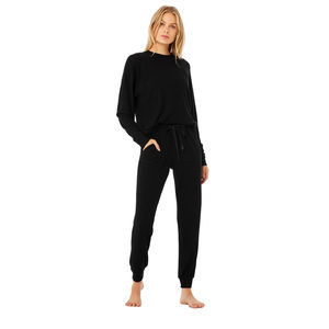 Pantalon de survêtement décontracté pour femmes fermeture à la taille élastique hiver joggeurs d'entraînement de gymnastique actifs avec poches plates pour le jogging sportif - Product Image 4