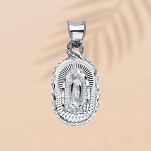 Logo personnalisé plaqué argent Marie mère Figure pendentif bijoux de mode pierre principale alliage de diamant laiton cuivre numéro de tendance - Product Image 4