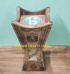 Quemador de Incienso de Madera Maciza de Acacia, Duradero, Orgánico, Vintage, Hecho a Mano, de Carbón Vegetal, Tradicional, Religioso, Set de Regalo de Loban Daan - Product Image 5