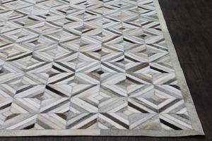 Tapis en cuir de vachette à poils ras traditionnel, patchwork rayé, qualité supérieure, personnalisé, adapté aux animaux domestiques, antidérapant, pour salon, prière - Product Image 3