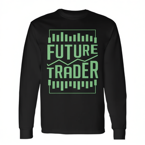 T-shirt à manches longues pour les futurs traders boursiers, T-shirts promotionnels pour les futurs traders boursiers - Product Image 2