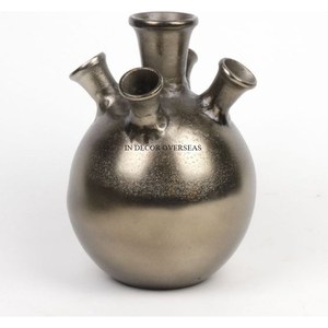 Vase à fleurs en aluminium de qualité supérieure, pièce maîtresse de table plaquée or de haute qualité, fournitures à bas prix, design élégant unique - Product Image 3