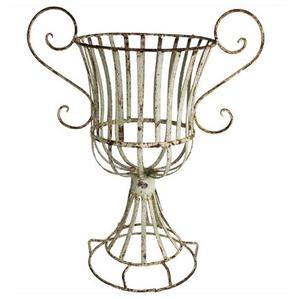 Haute qualité jardin décoration urne planteur Antique trophée forme Style classique jardin décoratif métal fil rouillé urne planteur - Product Image 5