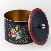 Kontensan ER145V1 175x130 mm Boîte métallique avec poignée à bouton, motif Casse-noisette, Clara, festif et fantaisiste, pour le rangement des fêtes, bouteilles et bocaux