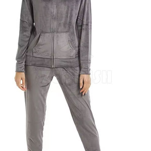Winter Wear Custom Made Women <b>Tracksuit</b> with Solid Casual Design Stand Collar 100% Cotton Custom Logo & Private Label <b>Tracksuits</b> - Product Image 6