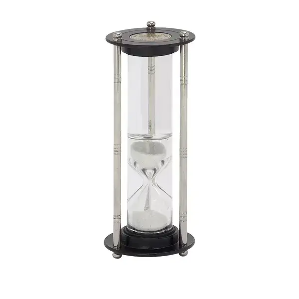 Reloj de arena de metal con diseño moderno para interiores, accesorio náutico para decoración de mesa de oficina