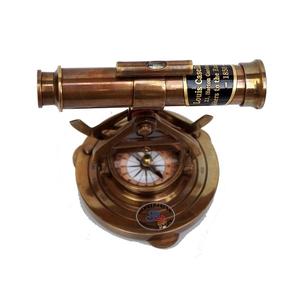 Télescope nautique Alidade avec boussole Vintage Antique avec télescope marin à collectionner nautique en laiton décor de Table de bureau - Product Image 1