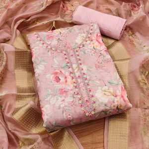 Traje Salwar Kameez de Diseño Étnico Indio Pakistaní para Adultos, Material de Vestido de Georgette para Bodas, Fiestas, Tradicional Musulmán - Product Image 1