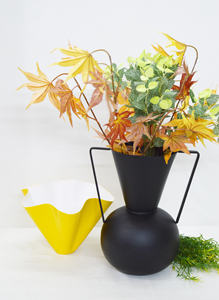 แจกันดอกไม้โลหะเคลือบผงสีดำทันสมัยสไตล์หรูหราแจกันสไตล์หรูหราสำหรับบ้านหรูหรา - Product Image 2