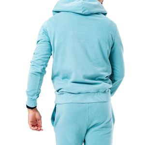 Conjunto Deportivo de Invierno 2026 para Hombre, Talla Grande, con Capucha, Lavado Ácido, Color Sólido, 100% Algodón, Ropa de Gimnasio y Fitness, Servicio OEM - Product Image 3