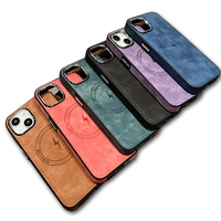 Étui de protection pour smartphone avec fente pour broche d'éjection SIM pour 16/15/14 Pro Max en cuir PU, idéal pour les voyages
