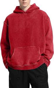 Ropa para Hombre, Nueva Llegada, Sudadera con Capucha Estampada y Forrada, Corte Regular, 100% Algodón, Color Liso, Invierno - Product Image 2