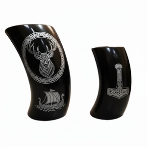 Jarra de Cerveza de Cuerno Pulido Duradero, Estilo Vikingo Tradicional, Hecha a Mano con Materiales Orgánicos de Primera Calidad, AZ ENTERPRISES - Product Image 3