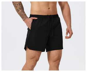 Pantalones cortos deportivos para correr de diseño personalizado para hombre, cintura elástica cómoda, pantalones cortos de malla de verano para nadar, playa, gimnasio, patrón sólido - Product Image 3