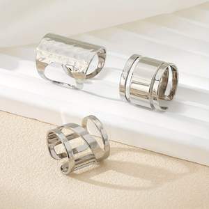 Anillo de Servilleta de Aluminio de Diseño Elegante, Fabricante OEM, Adorno de Mesa Moderno para Comedor - Product Image 6