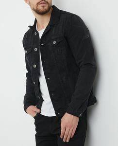Veste en jean en coton à imprimé tendance pour homme, veste en denim pour homme, veste avec impression de logo personnalisée - Product Image 4