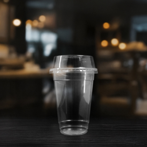 Gobelets jetables en plastique de 95mm avec couvercles Design à paroi unique pour boissons chaudes et froides, y compris le café glacé-Faible quantité minimale de commande - Product Image 1