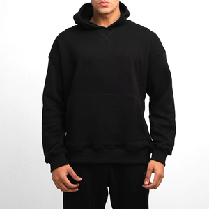 Salva impex เสื้อสเวตเชิ้ตมีฮู้ดพิมพ์ลายแบบกำหนดเองคุณภาพสูงสำหรับผู้ชายเสื้อมีฮู้ดแบบมีโครงสีดำขนาดใหญ่ - Product Image 1