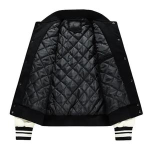 Chaqueta universitaria Retro Para Hombre con colores de contraste llamativos y ribete acanalado CollegeBaseballjacket para hombre - Product Image 5